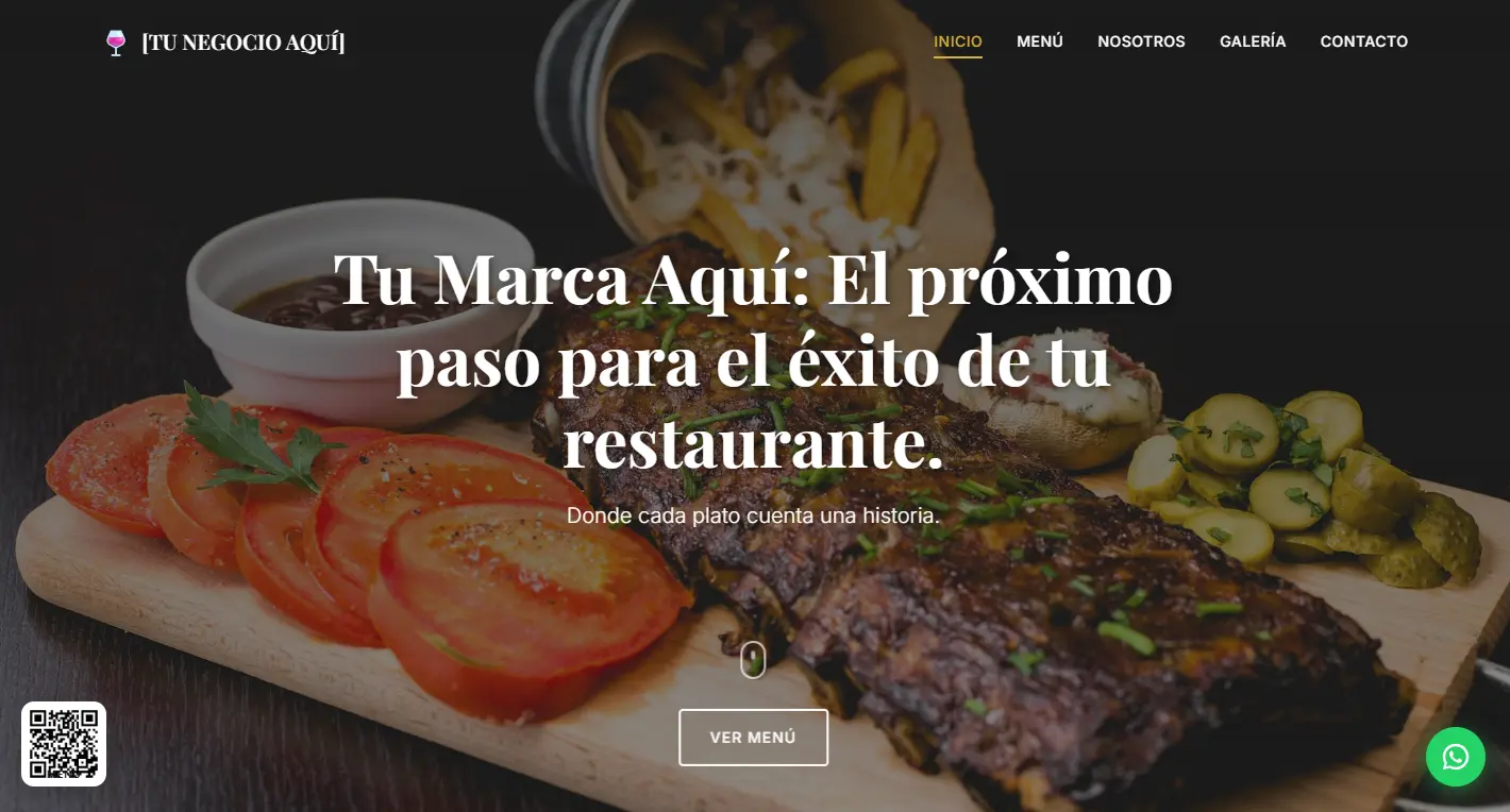 Diseño web profesional para restaurante - Proyecto CincoKweb